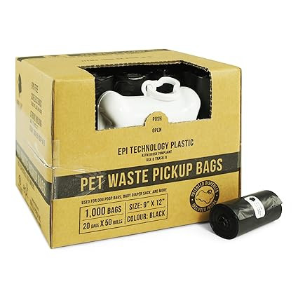 Gorilla Supply Dog Waste Bags with Patented Dispenser and Leash Tie, Unscented, EPI Additive (Mee... | Amazon (US)