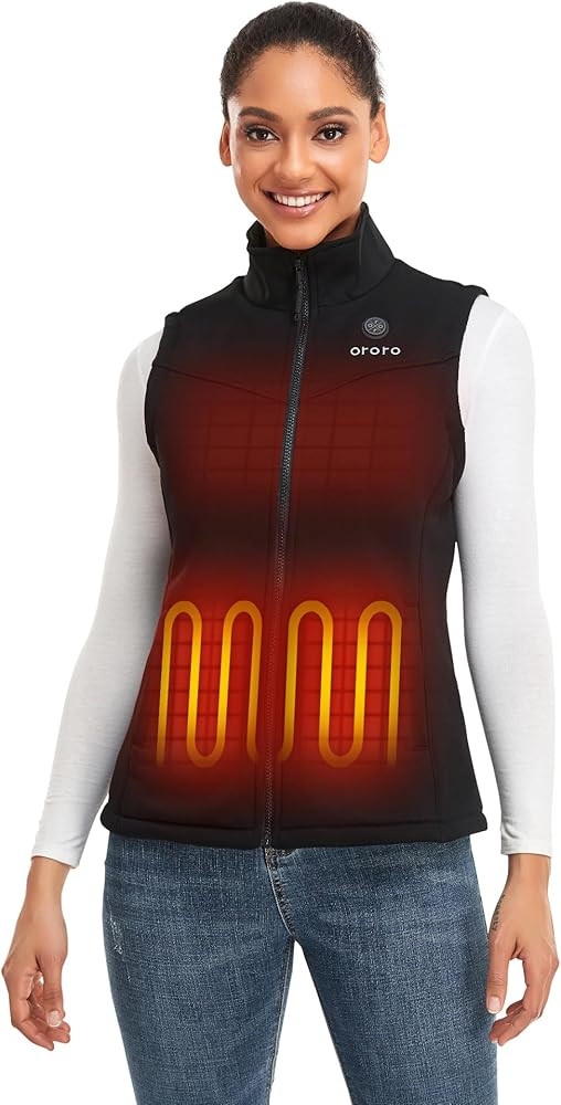 ORORO Women's Heated Vest with Battery - Electric Fleece Vest Base Layer | Amazon (US)