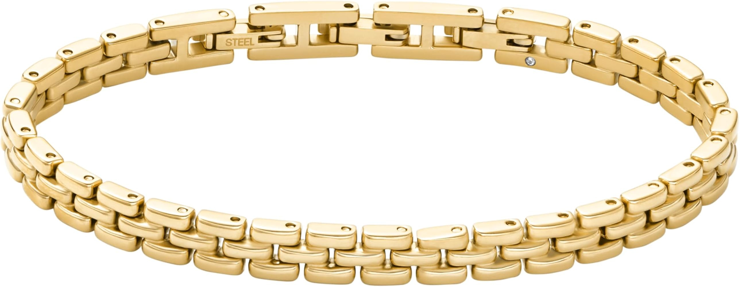 Fossil Women's Heritage D Link Stainless Steel Chain Bracelet | Amazon (US)
