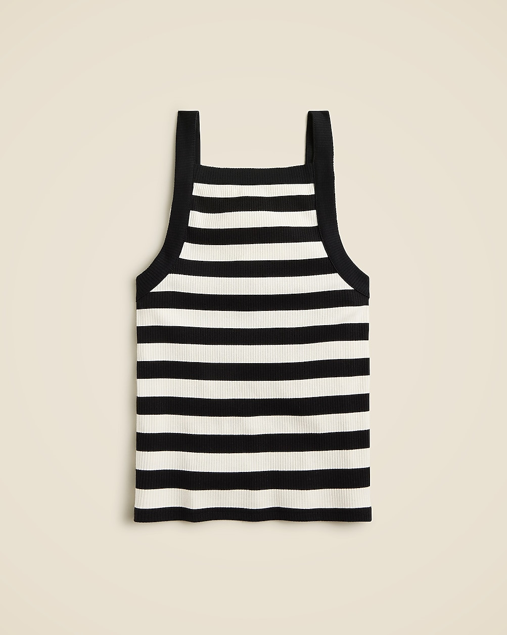 Vintage rib wide-strap tank top in stripe | J. Crew US
