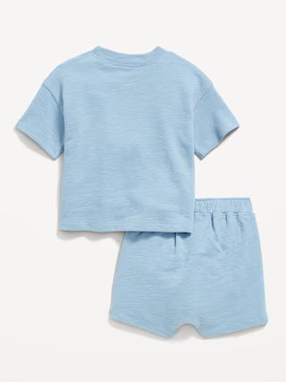 Unisex Short-Sleeve Pocket T-Shirt and Shorts Set for Baby | Old Navy (US)