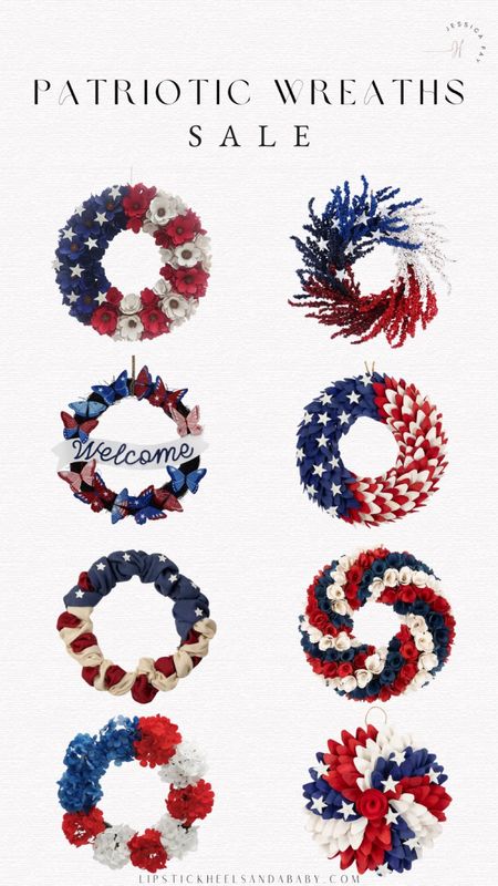 Kohls patriotic wreaths on sale, memorial day wreath, 4 th of july wreath, memorial day decor, 4th of july decor 