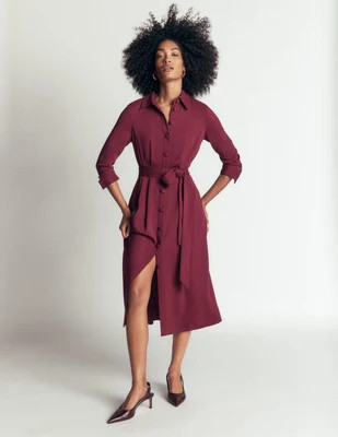 Boden Women's Kate Pleated Shirt Dress in Purple | Size 12 | Boden (US)