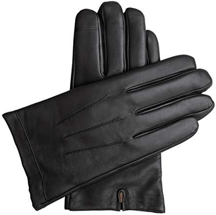 Downholme Touchscreen Leather Cashmere Lined Gloves for Men | Amazon (US)