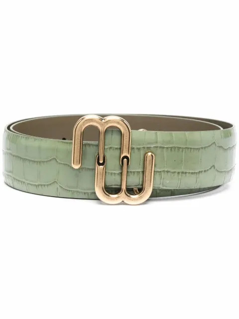 Signature buckle crocodile belt | Farfetch (UK)