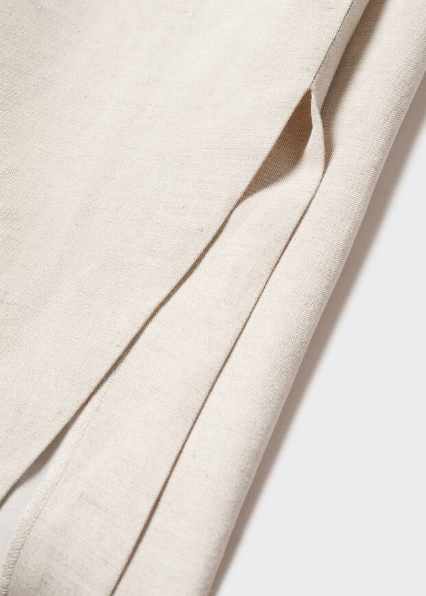 linen skirt with gathered details -  Women | Mango USA | MANGO (US)