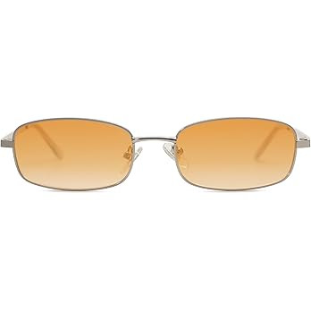 SOJOS Small Y2k Narrow Rectangle Sunglasses Womens Mens Retro 80s 90s Skinny Sunnies SJ1187 | Amazon (US)