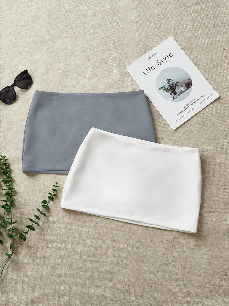 Comfortcana Two-Piece Set Mini Skirt With Lining, Anti-Flash Bodycon Pencil Skirt | SHEIN