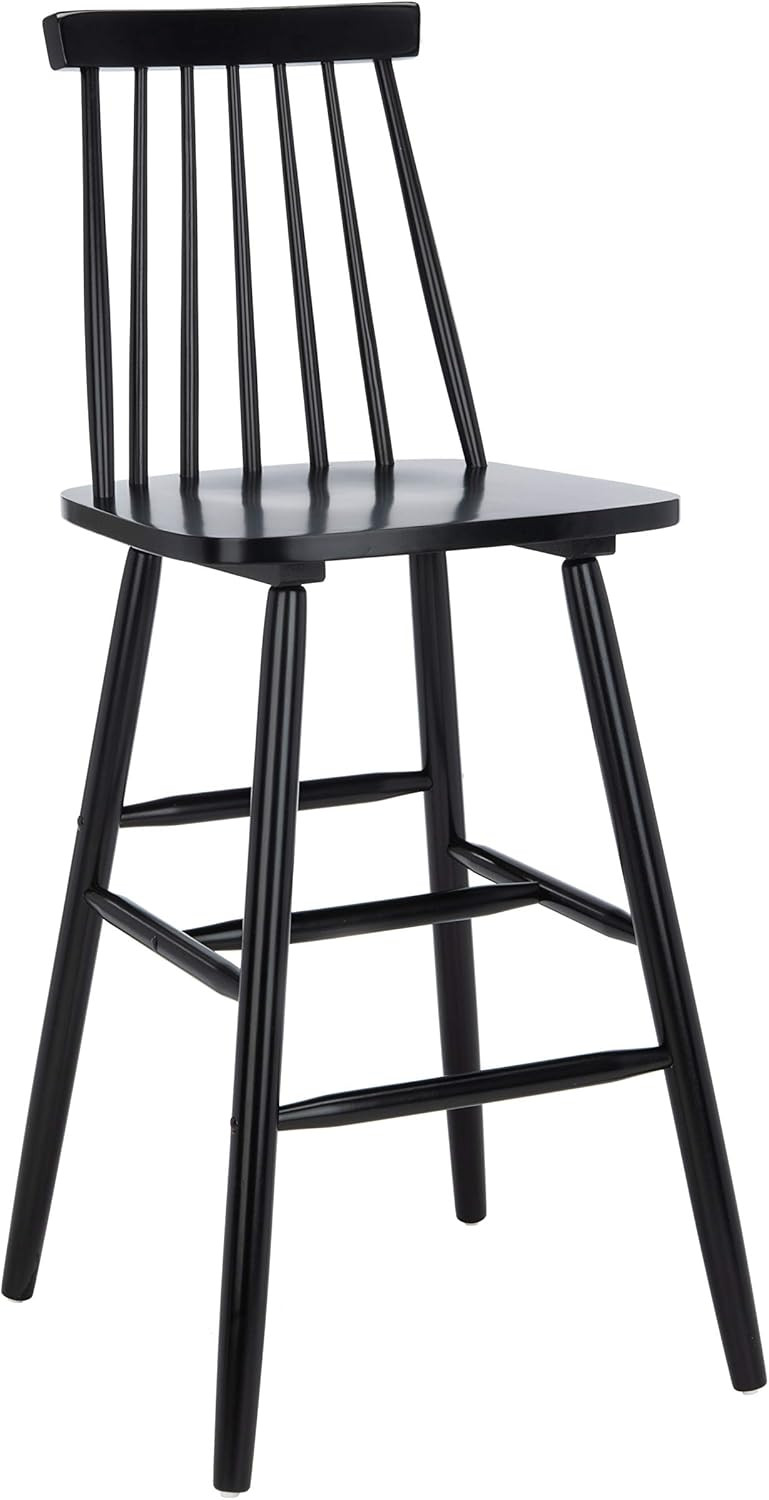 Safavieh Home Collection Beaufort Spindle Back Black 30-inch Bar Stool (Set of 2) | Amazon (US)