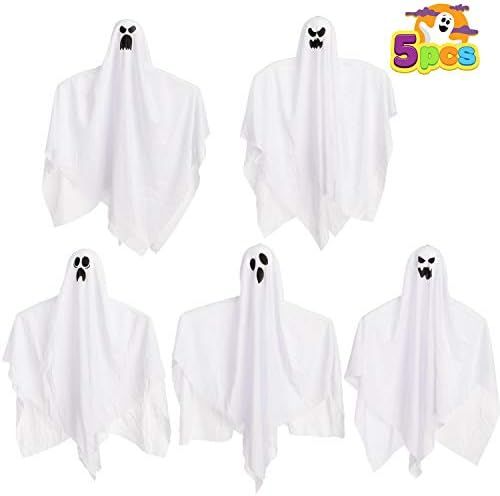 17.7" Halloween Hanging Ghosts (5 Pack) for Halloween Party Decoration, Cute Flying Ghost for Fro... | Amazon (US)