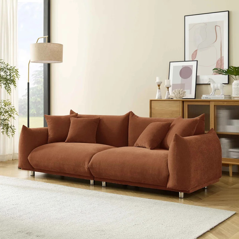 Arnya Upholstered Sofa with Round Arms | Wayfair North America