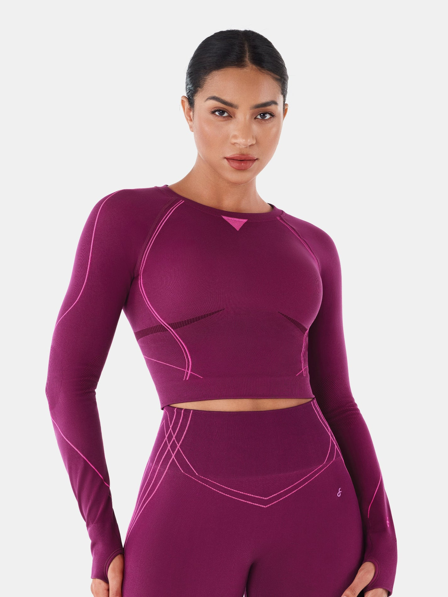 FirmFiit Seamless Long Sleeve Top - Magenta Purple/Cerise / S | Fanka INT