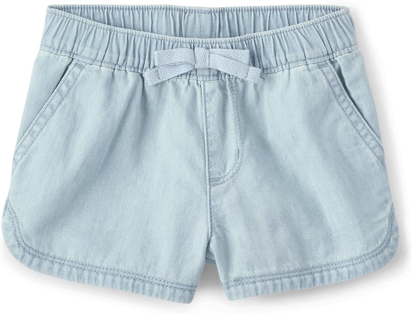 The Children's Place Baby Girls' and Toddler Pull on Chambray Shorts | Amazon (US)