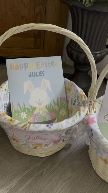 Personalized Easter basket and gifts - perfect last minute idea and ships before Easter! 🐣  This basket pattern is on backorder but there are lots of others available 

#LTKkids #LTKfindsunder50 #LTKVideo