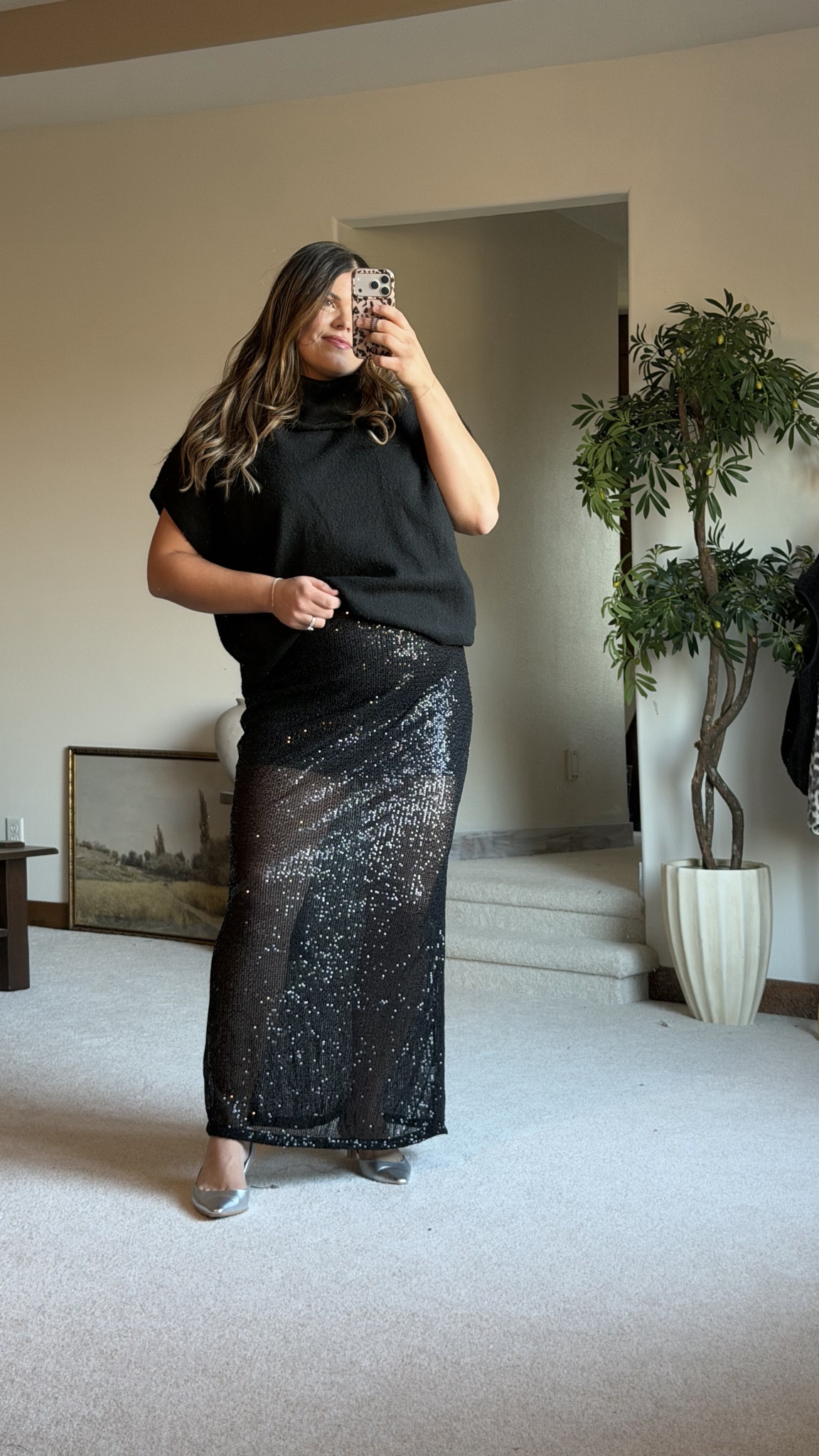 Midsize & thick tummy approved holiday outfit from Amazon! Wearing xl in the sequin skirt and mock neck top!

Christmas party, holiday party, Thanksgiving, winter 

#LTKPlusSize #LTKHoliday #LTKMidsize