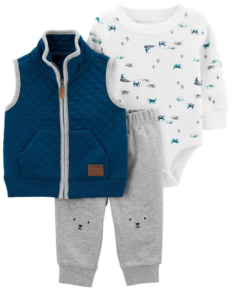 3-Piece Quilted Vest Set | Carter's