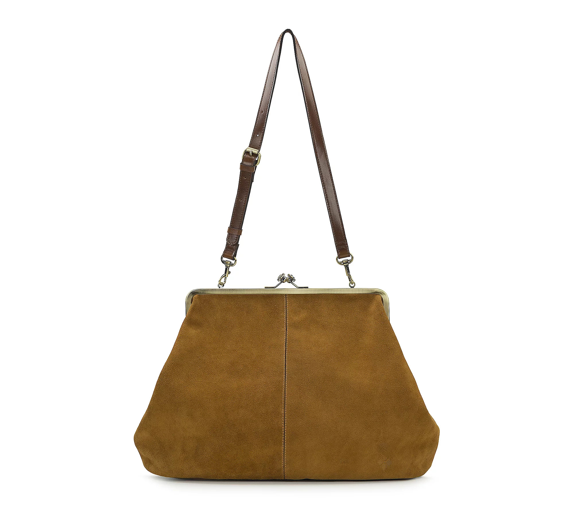 Patricia Nash Serafina Large Frame Crossbody - Suede | QVC