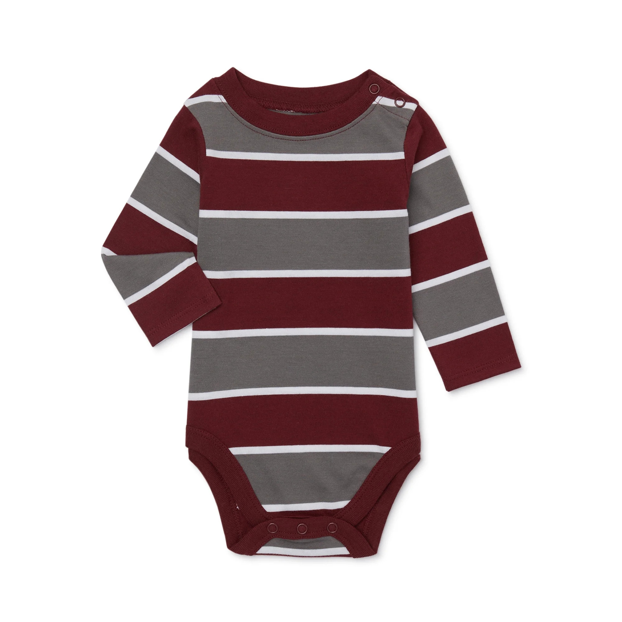 Garanimals Baby Boy Long Sleeve Striped Bodysuit, Sizes 0-24 Months | Walmart (US)