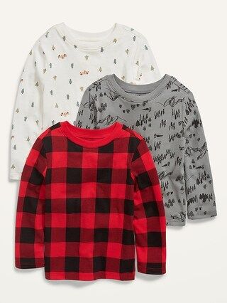 Unisex Long-Sleeve T-Shirt 3-Pack for Toddler | Old Navy (US)