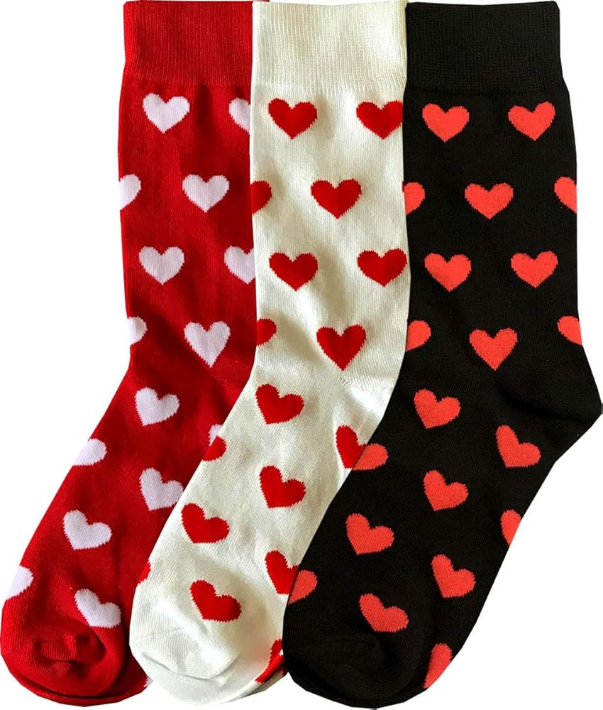 Kings Of NY Valentines Day Heart Gift Novelty Mens Cotton Socks 3 PACK | Amazon (US)