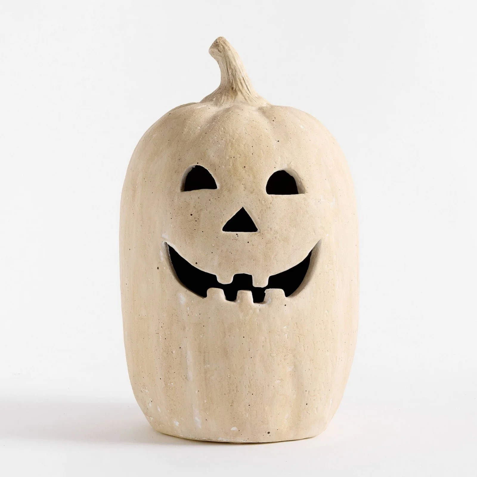 Halloween Stone Pumpkin : Carved Lanterns with Glowing Faces - Haunted Mantel Display or Porch Pa... | Walmart (US)
