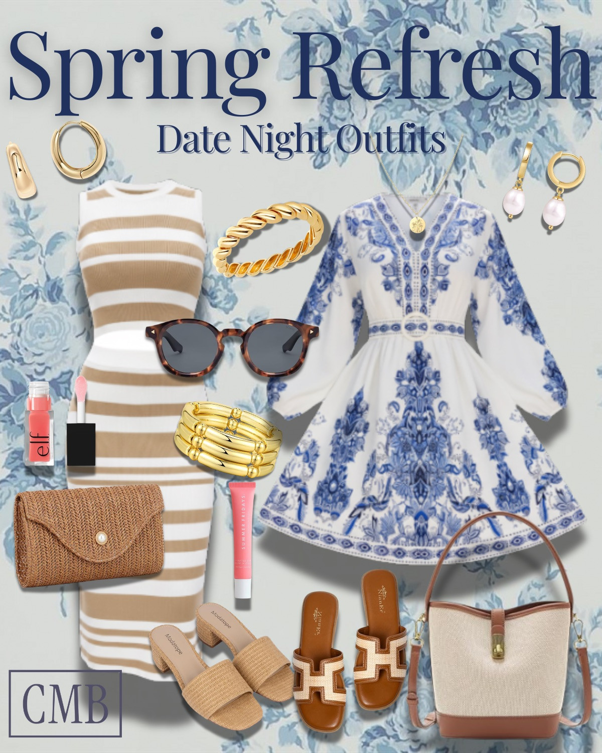 Spring date night refresh 💙✨
Light dresses, woven textures, and gold accents make the perfect outfit for warmer evenings out. Easy, feminine pieces that feel polished but effortless — all Amazon finds.

#datenightoutfit #springstyle #amazonfashionfinds #springoutfitideas #classicstyle #femininefashion #effortlessstyle #springwardrobe 

 #LTKSeasonal #LTKBeauty
