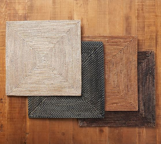 Tava Rattan Serveware Collection | Pottery Barn (US)