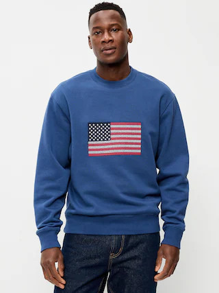 Loose Graphic Crew-Neck Sweatshirt | Old Navy (US)