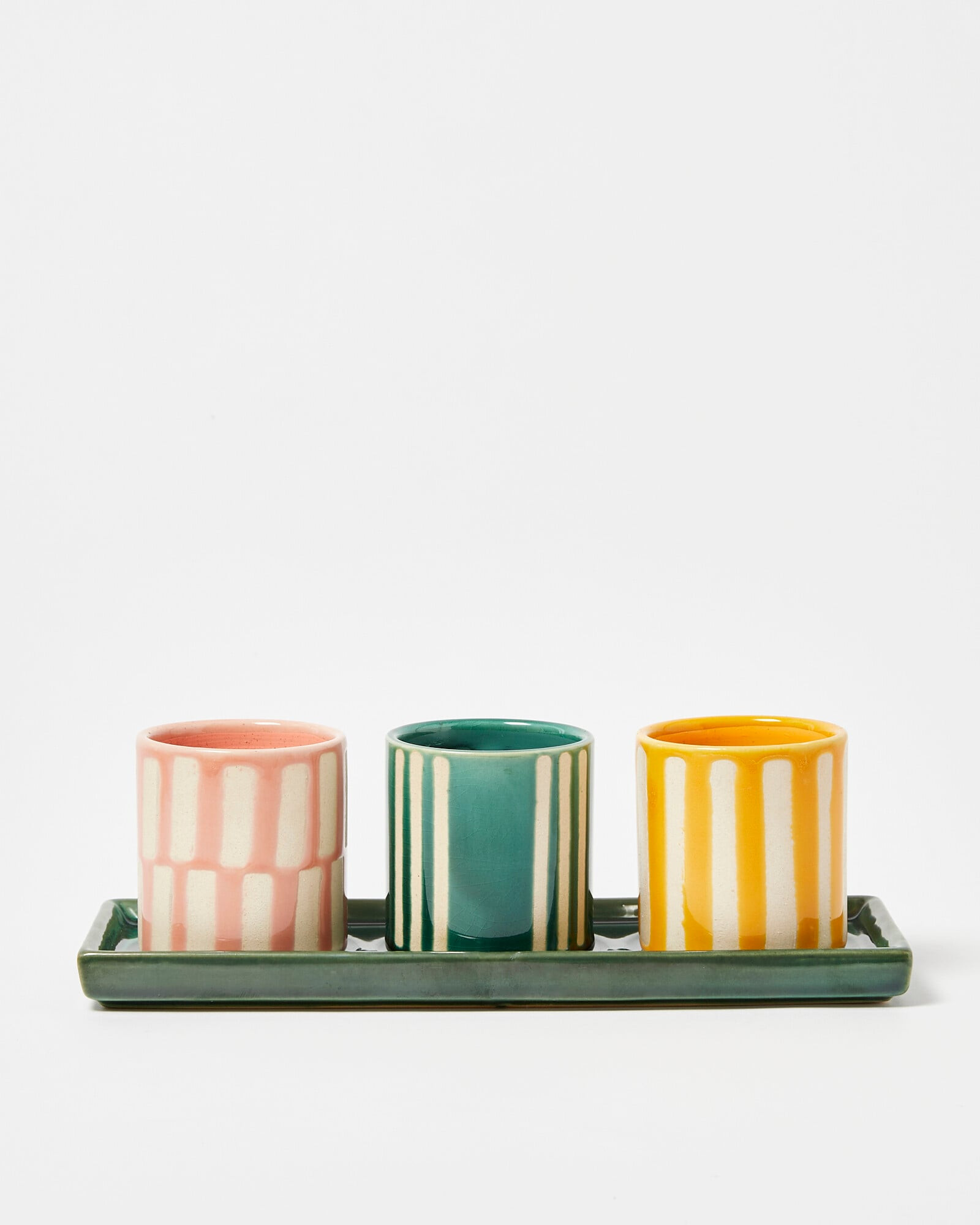 Dalloway Ceramic Mini Plant Pots Set of Three | Oliver Bonas | Oliver Bonas (Global)