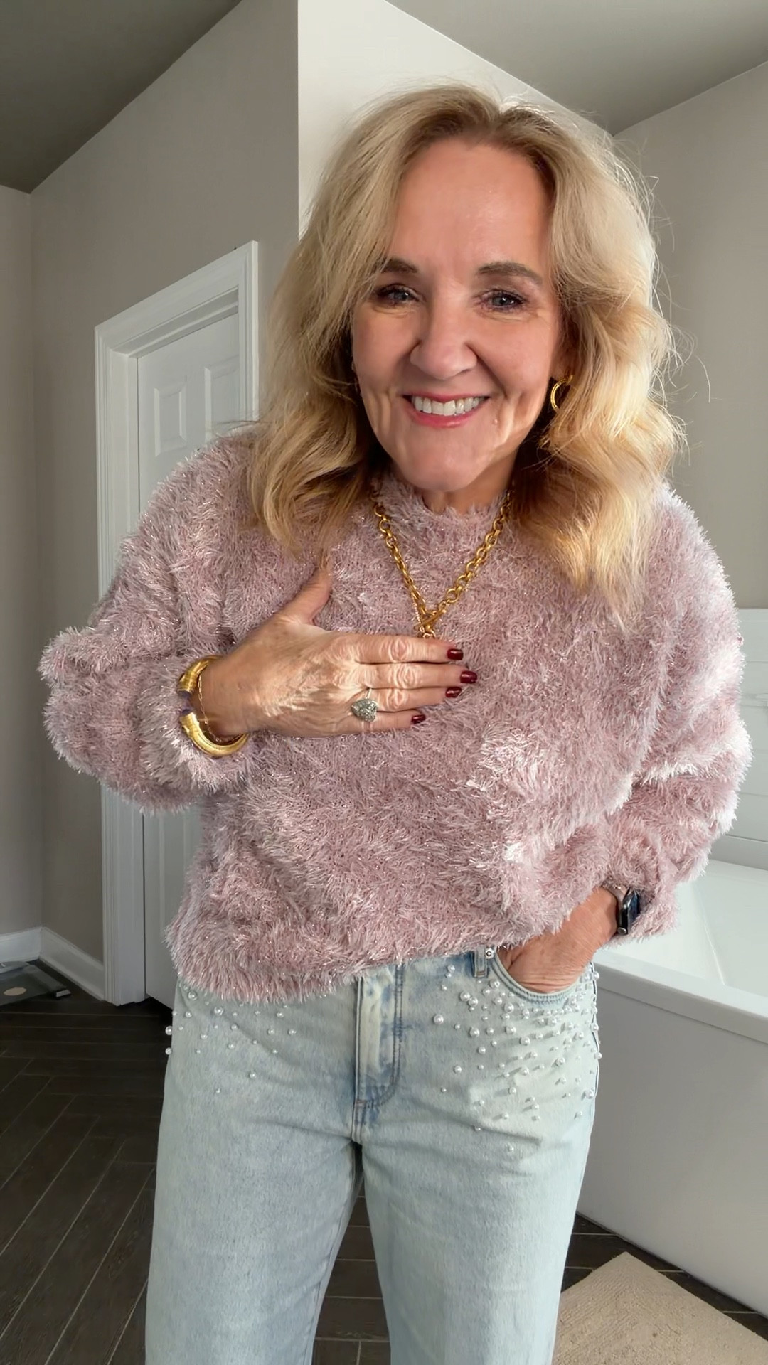 Sweater & jeans on sale! Sweater size medium jeans size 29 petite 

#LTKOver40 #LTKFindsUnder100 #LTKSaleAlert