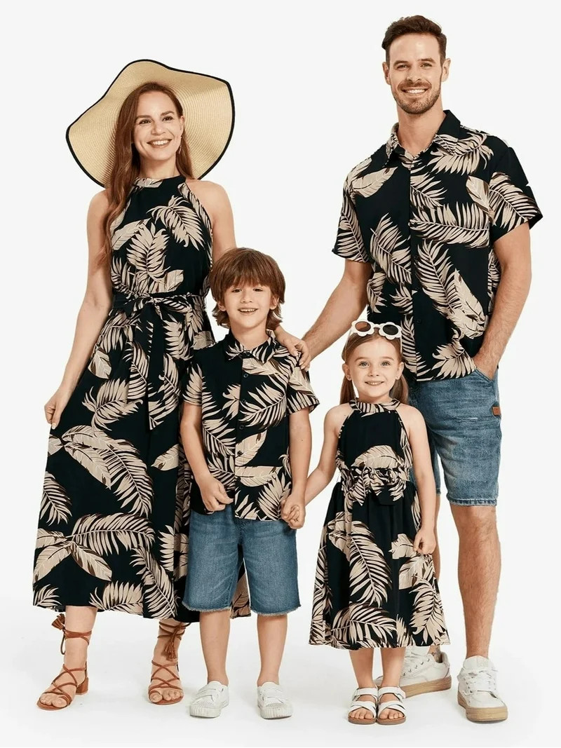 PatPat Women Dress Beach Vacation Clothes For Women Family Matching Outfits Hawaiian Maxi Halte D... | Walmart (US)