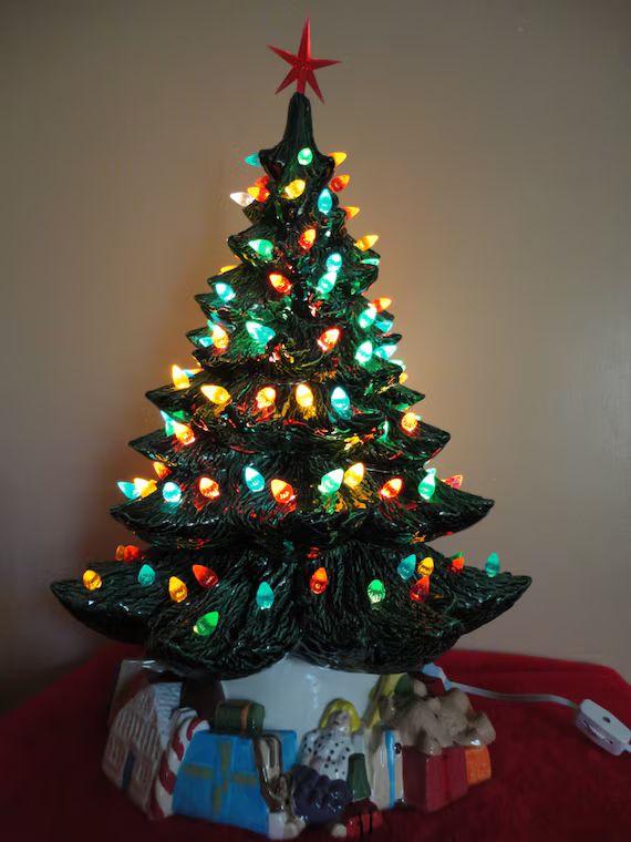 Ceramic Christmas Tree 19 Inches With Toy Base | Etsy | Etsy (US)