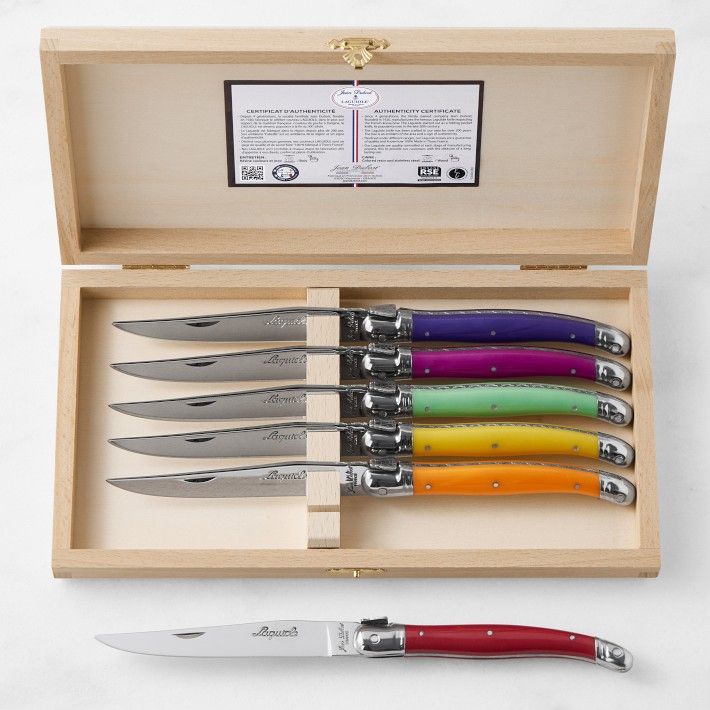 Jean Dubost Rainbow Steak Knives, Set of 6 | Williams-Sonoma
