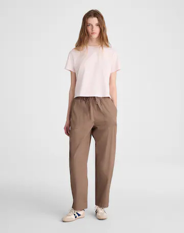 Pull-On Barrel-Leg Utility Pants in Poplin | Madewell
