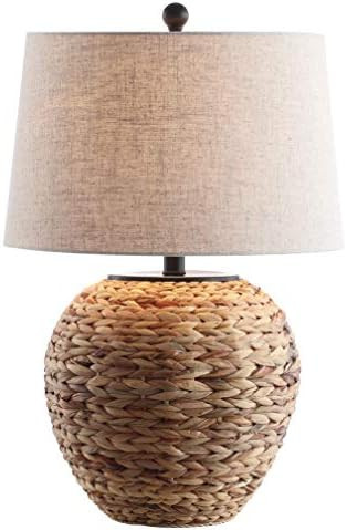 JONATHAN Y 24.5" Natural Water Hyacinth Farmhouse Basket Table Lamp, Coastal Decor for Living Roo... | Amazon (US)
