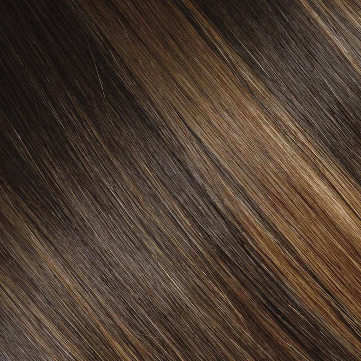 Silk Seam™ Clip-In, Mochachino Chocolate/Dark Honey Rooted Highlight | Bellami Hair