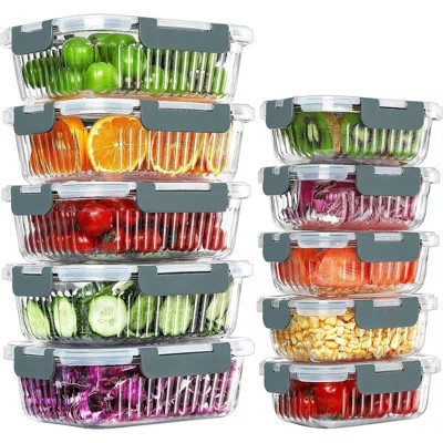 10 Packs Glass Meal Prep Containers with Lids, Glass Food Storage Containers Set, Airtight Lunch Containers, Microwave, Oven, Freezer and Dishwasher S | Wayfair North America