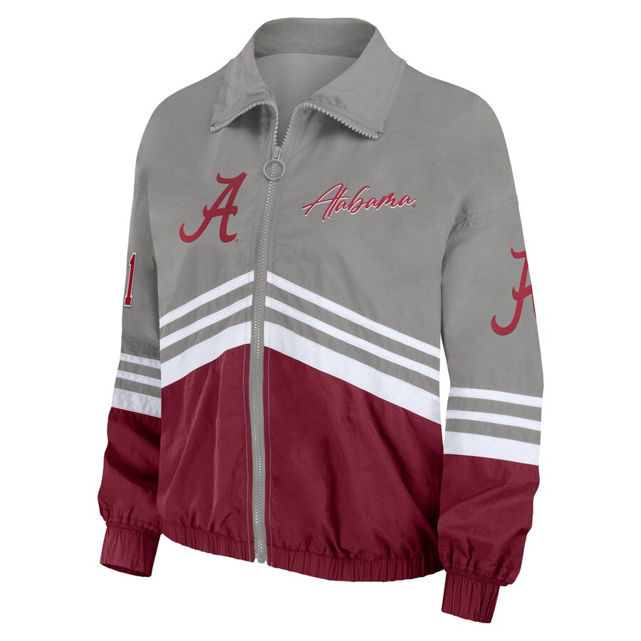 Alabama Crimson Tide WEAR by Erin Andrews Women's Vintage Throwback Windbreaker Full-Zip Jacket -... | Fanatics