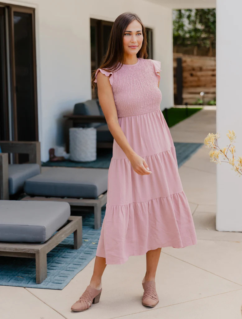 The Nicky Dress - mauve pink | Tickled Teal LLC