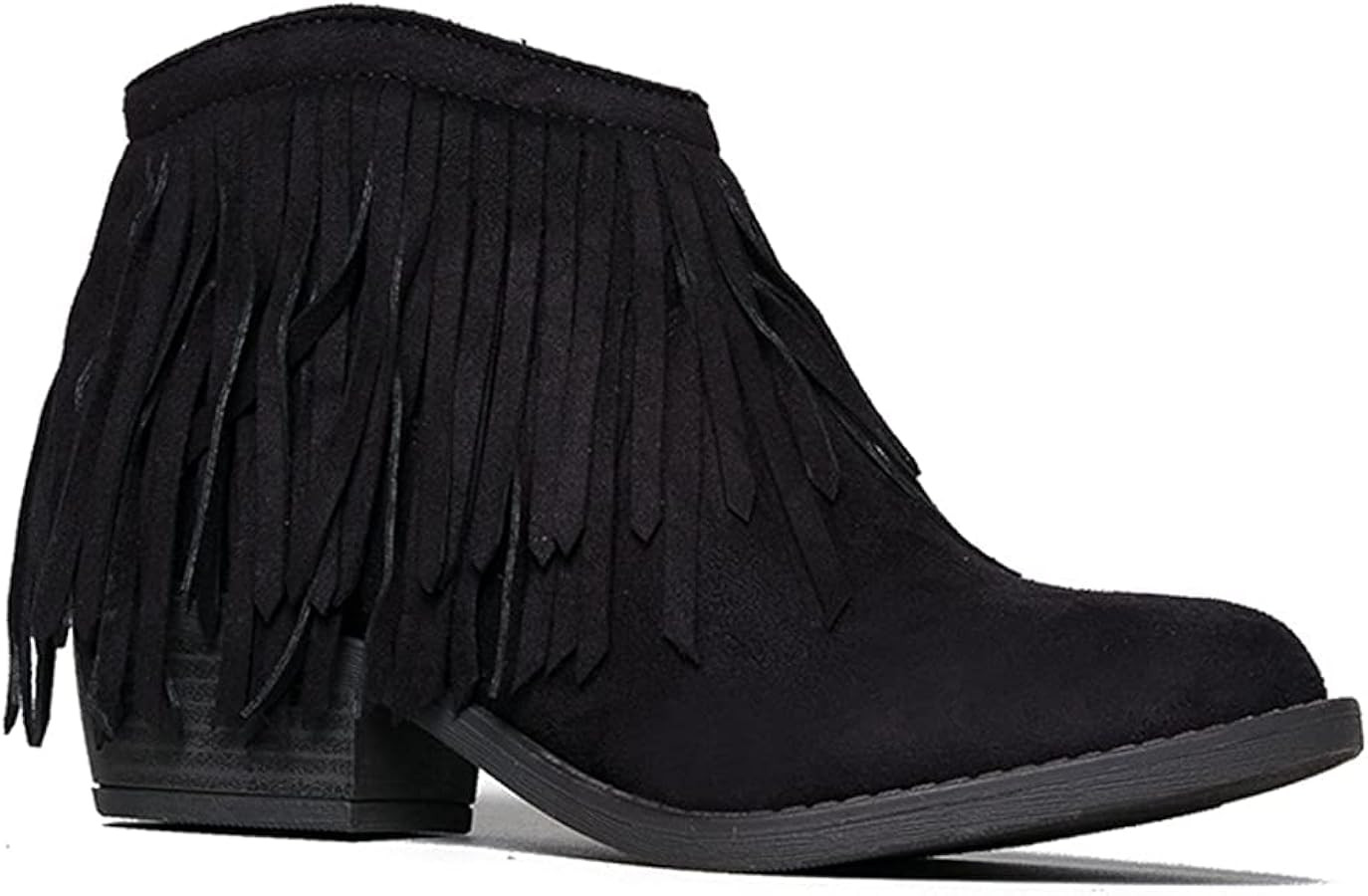 J. Adams Marrow Ankle Boot - Western Fringe Cowboy Low Heel Bootie | Amazon (US)