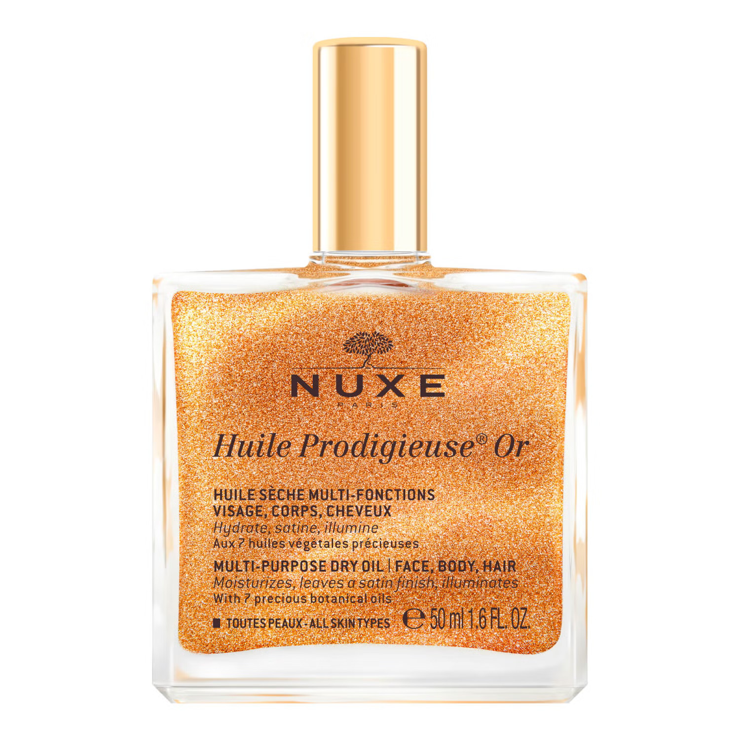 NUXE Huile Prodigieuse Golden Shimmer Multi Usage Dry Oil 50ml | Cult Beauty