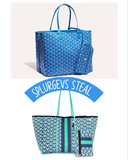 Goyard tote bag, beach bag, pool bag, tote bag, blue handbag 

#LTKitbag #LTKunder50 #LTKunder100