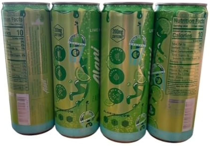 Energy Drinks Lime Slush Alani, limited edition (4 Pack) 12 fl oz cans | Amazon (US)