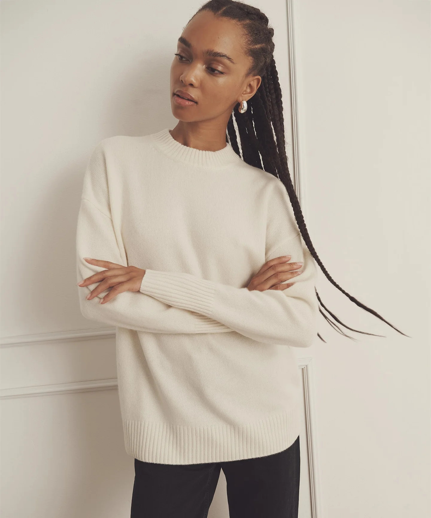 Luxe Cashmere Oversized Crewneck Sweater | NAADAM