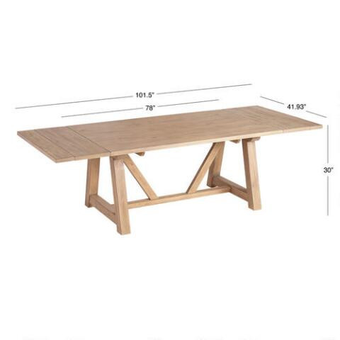 Leona Wood Farmhouse Extension Dining Table | World Market