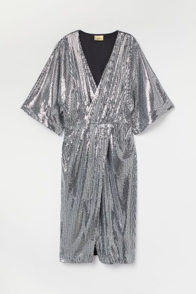 H & M - Sequined Dress - Gray | H&M (US + CA)