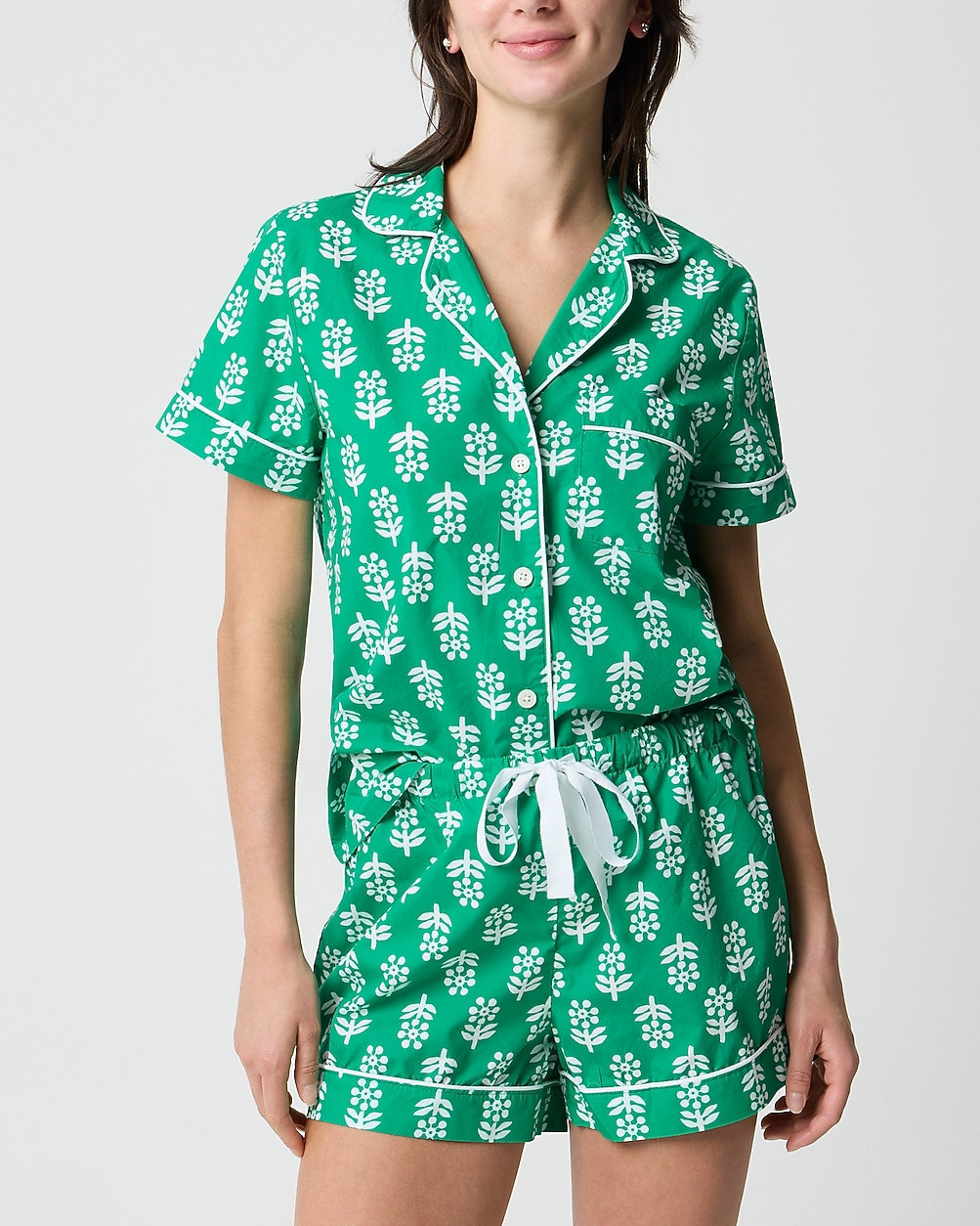 Short-sleeve top and short pajama set | J.Crew Factory