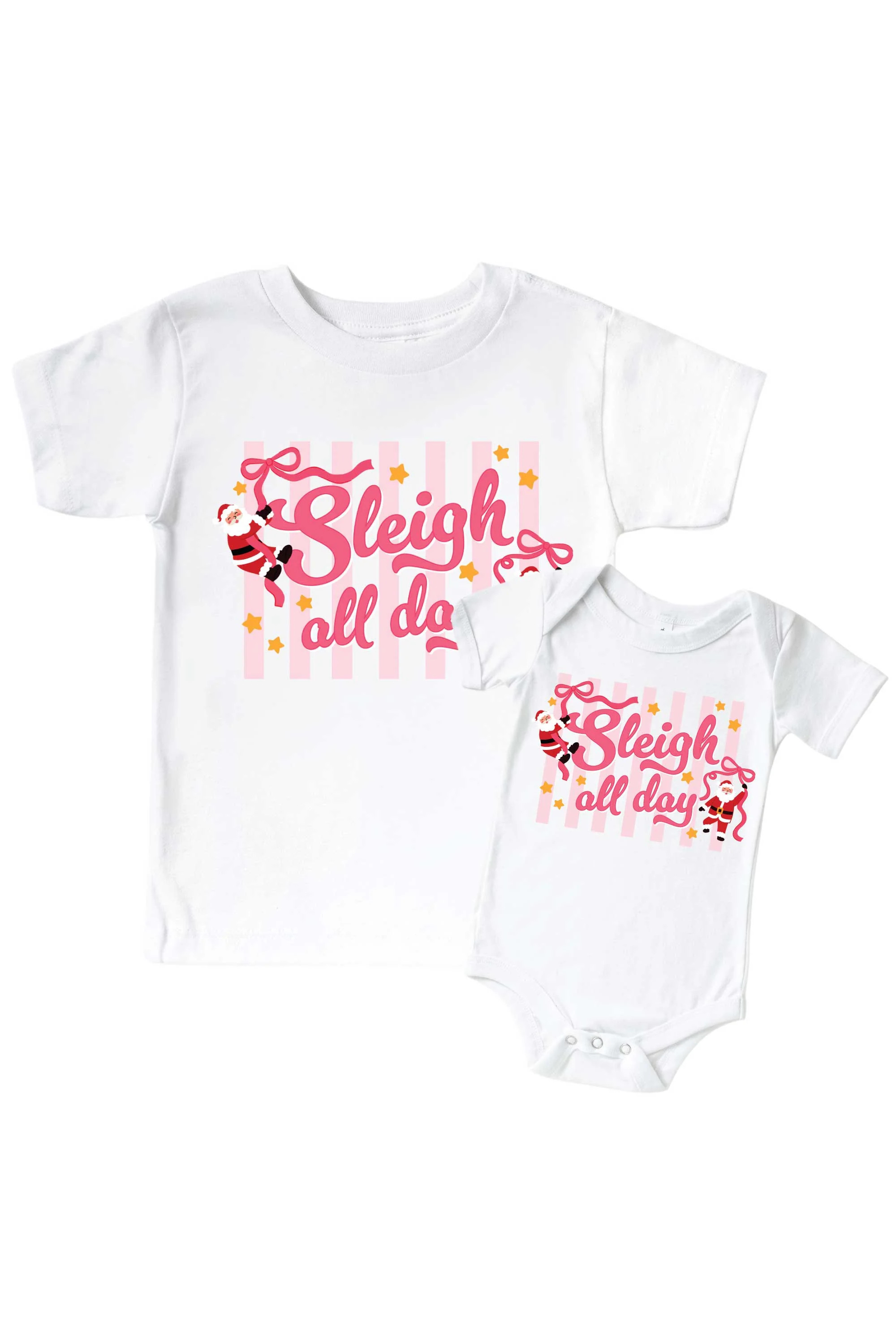 'Sleigh All Day' Baby Graphic Bodysuit or Kids' Graphic Tee | Caden Lane