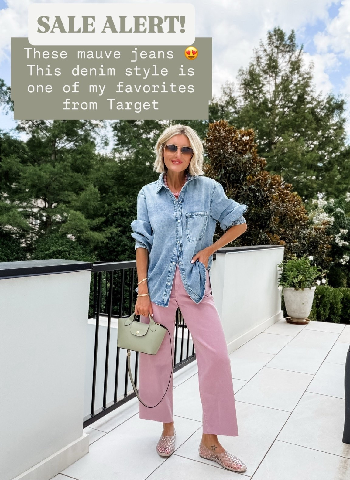 Love the color of these mauve jeans that are currently on SALE this weekend! These are great for work or play! Wearing M in shirt & 2 in the jeans!

Loverly Grey, Target, fall outfit inspo, Labor Day sales, wide leg jeans, workwear

#LTKSaleAlert #LTKWorkwear