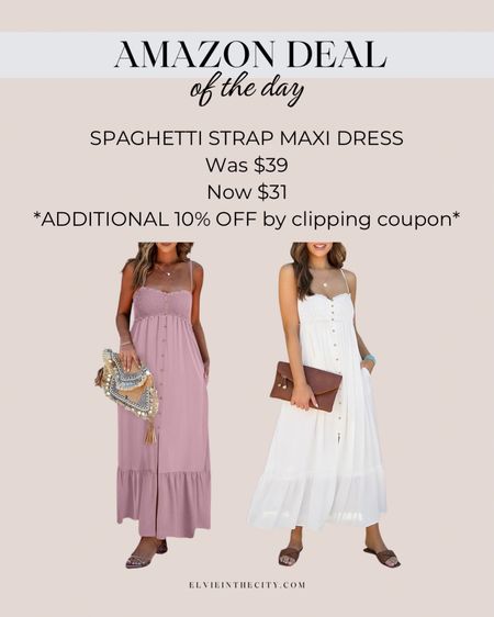 This maxi dress comes in several colors and today it’s 21% off. Be sure to clip the coupon for an additional 10% off. 

White dress, resort wear, bridal shower dress, spring dress, graduation dress 

#LTKfindsunder50 #LTKsalealert #LTKover40